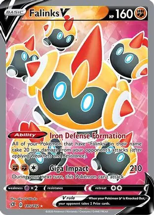 Falinks V (Full Art) 185/192  - Holofoil SWSH02 Rebel Clash - Ultra Rare