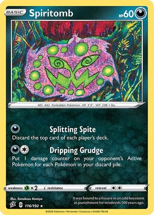 Spiritomb 116  SWSH02 Rebel Clash - Rare SWSH02: Rebel Clash Pokemon Single  Squirtle Squad Card Shop.