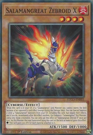 Salamangreat Zebroid X (ETCO-EN003) - Eternity Code 1st Edition Eternity Code Yugioh Single  Squirtle Squad Card Shop.