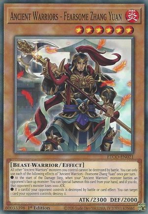 Ancient Warriors - Fearsome Zhang Yuan (ETCO-EN021) - Eternity Code 1st Edition Eternity Code Yugioh Single  Squirtle Squad Card Shop.