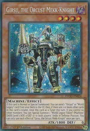 Girsu, the Orcust Mekk-Knight (ETCO-EN024) - Eternity Code 1st Edition Eternity Code Yugioh Single  Squirtle Squad Card Shop.