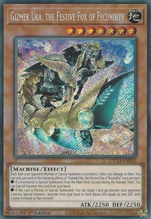 Gizmek Uka, the Festive Fox of Fecundity (ETCO-EN031) - Eternity Code 1st Edition Eternity Code Yugioh Single  Squirtle Squad Card Shop.