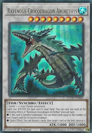 Ravenous Crocodragon Archethys (ETCO-EN043) - Eternity Code 1st Edition Eternity Code Yugioh Single  Squirtle Squad Card Shop.