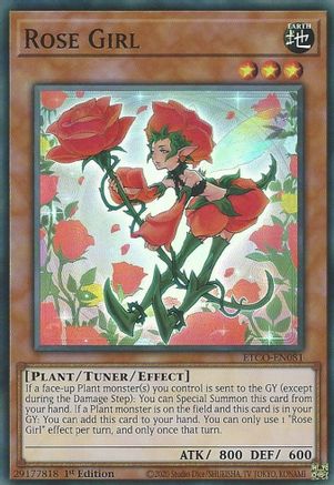 Rose Girl (ETCO-EN081) - Eternity Code 1st Edition Eternity Code Yugioh Single  Squirtle Squad Card Shop.