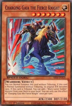 Charging Gaia the Fierce Knight (SS04-ENA10) - Speed Duel Decks: Match of the Millennium 1st Edition Speed Duel Decks: Match of the Millennium Yugioh Single  Squirtle Squad Card Shop.