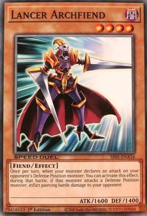 Lancer Archfiend (SS05-ENA16) - Speed Duel Decks: Twisted Nightmares 1st Edition Speed Duel Decks: Twisted Nightmares Yugioh Single  Squirtle Squad Card Shop.