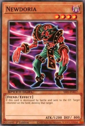 Newdoria (SS05-ENB17) - Speed Duel Decks: Twisted Nightmares 1st Edition Speed Duel Decks: Twisted Nightmares Yugioh Single  Squirtle Squad Card Shop.