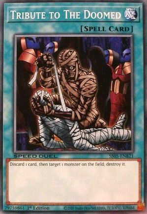 Tribute to The Doomed (SS05-ENB21) - Speed Duel Decks: Twisted Nightmares 1st Edition Speed Duel Decks: Twisted Nightmares Yugioh Single  Squirtle Squad Card Shop.