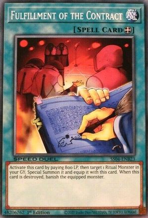 Fulfillment of the Contract (SS04-ENB23) - Speed Duel Decks: Match of the Millennium 1st Edition Speed Duel Decks: Match of the Millennium Yugioh Single  Squirtle Squad Card Shop.