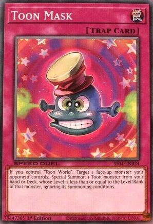 Toon Mask (SS04-ENB24) - Speed Duel Decks: Match of the Millennium 1st Edition Speed Duel Decks: Match of the Millennium Yugioh Single  Squirtle Squad Card Shop.