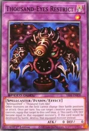 Thousand-Eyes Restrict (SS04-ENB30) - Speed Duel Decks: Match of the Millennium 1st Edition Speed Duel Decks: Match of the Millennium Yugioh Single  Squirtle Squad Card Shop.