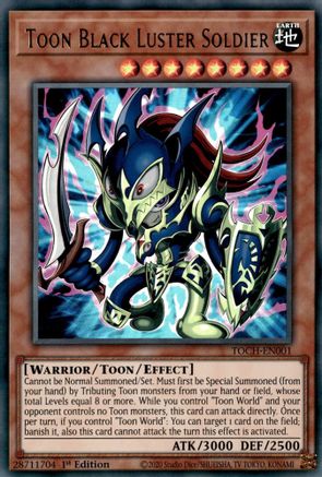 Toon Black Luster Soldier (TOCH-EN001) - Toon Chaos Unlimited Toon Chaos Yugioh Single  Squirtle Squad Card Shop.
