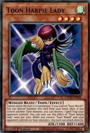 Toon Harpie Lady (TOCH-EN002) - Toon Chaos Unlimited Toon Chaos Yugioh Single  Squirtle Squad Card Shop.