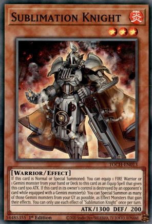 Sublimation Knight (TOCH-EN013) - Toon Chaos Unlimited Toon Chaos Yugioh Single  Squirtle Squad Card Shop.