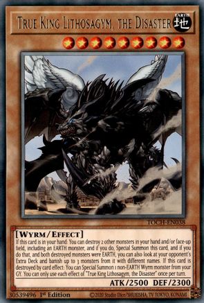 True King Lithosagym, the Disaster (TOCH-EN038) - Toon Chaos 1st Edition Toon Chaos Yugioh Single  Squirtle Squad Card Shop.
