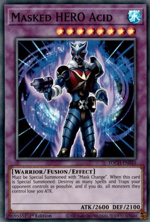 Masked HERO Acid (TOCH-EN045) - Toon Chaos Unlimited Toon Chaos Yugioh Single  Squirtle Squad Card Shop.