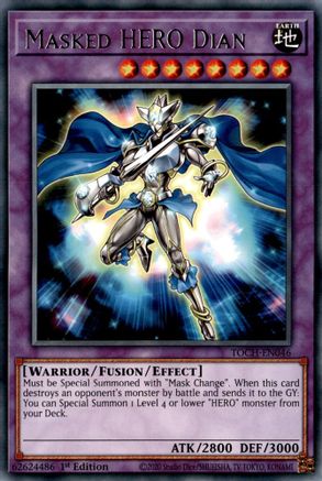 Masked HERO Dian (TOCH-EN046) - Toon Chaos 1st Edition Toon Chaos Yugioh Single  Squirtle Squad Card Shop.