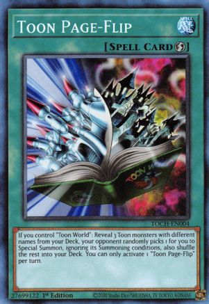 Toon Page-Flip (CR) (TOCH-EN004) - Toon Chaos Unlimited Toon Chaos Yugioh Single  Squirtle Squad Card Shop.