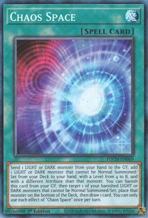 Chaos Space (CR) (TOCH-EN009) - Toon Chaos 1st Edition Toon Chaos Yugioh Single  Squirtle Squad Card Shop.