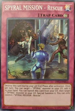 SPYRAL MISSION - Rescue (OP13-EN012) - OTS Tournament Pack 13 Unlimited OTS Tournament Pack 13 Yugioh Single  Squirtle Squad Card Shop.