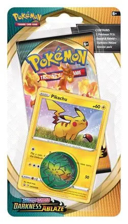 Darkness Ablaze Single Pack Blister [Pikachu] SWSH03: Darkness Ablaze Pokemon Sealed  Squirtle Squad Card Shop.