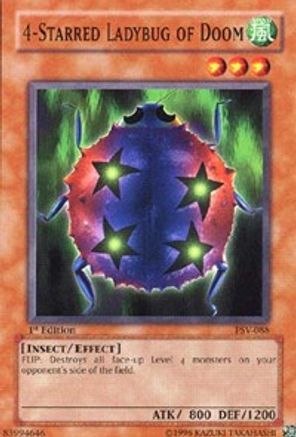 4-Starred Ladybug of Doom (PSV-088) - Pharaoh's Servant 1st Edition Pharaoh's Servant Yugioh Single  Squirtle Squad Card Shop.