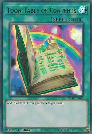 Toon Table of Contents (Green) (LDS1-EN069) - Legendary Duelists: Season 1 1st Edition Legendary Duelists: Season 1 Yugioh Single  Squirtle Squad Card Shop.