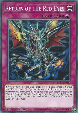 Return of the Red-Eyes (LDS1-EN020) - Legendary Duelists: Season 1 1st Edition Legendary Duelists: Season 1 Yugioh Single  Squirtle Squad Card Shop.
