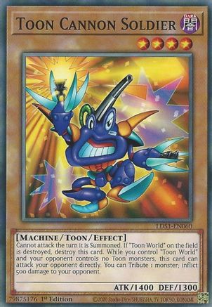 Toon Cannon Soldier (LDS1-EN060) - Legendary Duelists: Season 1 1st Edition Legendary Duelists: Season 1 Yugioh Single  Squirtle Squad Card Shop.