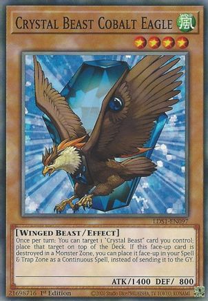 Crystal Beast Cobalt Eagle (LDS1-EN097) - Legendary Duelists: Season 1 1st Edition Legendary Duelists: Season 1 Yugioh Single  Squirtle Squad Card Shop.