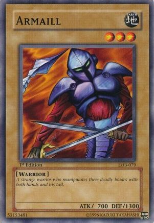 Armaill (LOB-079) - The Legend of Blue Eyes White Dragon 1st Edition The Legend of Blue Eyes White Dragon Yugioh Single  Squirtle Squad Card Shop.