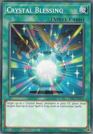 Crystal Blessing (LDS1-EN105) - Legendary Duelists: Season 1 1st Edition Legendary Duelists: Season 1 Yugioh Single  Squirtle Squad Card Shop.