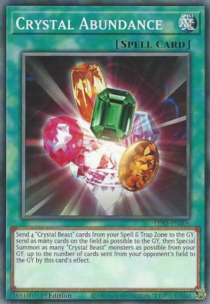 Crystal Abundance (LDS1-EN106) - Legendary Duelists: Season 1 1st Edition Legendary Duelists: Season 1 Yugioh Single  Squirtle Squad Card Shop.