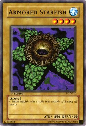 Armored Starfish (LOB-116) - The Legend of Blue Eyes White Dragon Unlimited The Legend of Blue Eyes White Dragon Yugioh Single  Squirtle Squad Card Shop.