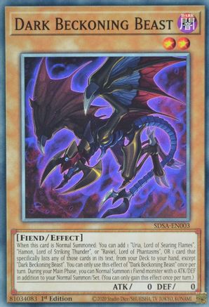 Dark Beckoning Beast (SDSA-EN003) - Structure Deck: Sacred Beasts 1st Edition Structure Deck: Sacred Beasts Yugioh Single  Squirtle Squad Card Shop.