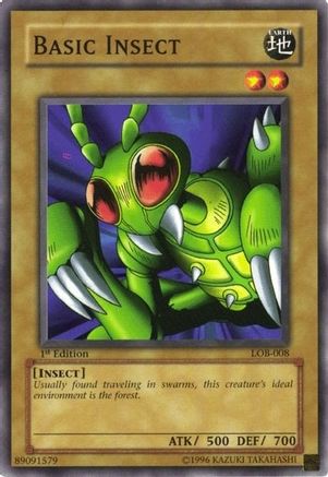 Basic Insect (LOB-008) - The Legend of Blue Eyes White Dragon Unlimited The Legend of Blue Eyes White Dragon Yugioh Single  Squirtle Squad Card Shop.
