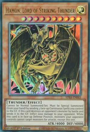 Hamon, Lord of Striking Thunder (SDSA-EN043) - Structure Deck: Sacred Beasts 1st Edition Structure Deck: Sacred Beasts Yugioh Single  Squirtle Squad Card Shop.