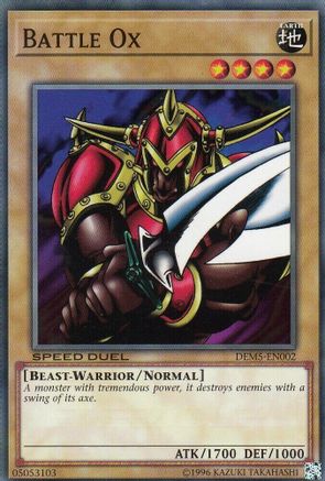 Battle Ox (DEM5-EN002) - Speed Duel Demo Deck Unlimited Speed Duel Demo Deck Yugioh Single  Squirtle Squad Card Shop.