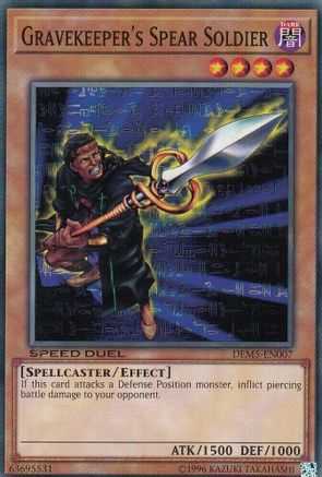 Gravekeeper's Spear Soldier (DEM5-EN007) - Speed Duel Demo Deck Unlimited Speed Duel Demo Deck Yugioh Single  Squirtle Squad Card Shop.