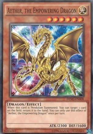 Aether, the Empowering Dragon (DEM3-EN008) - Demo Deck 2016 Unlimited Demo Deck 2016 Yugioh Single  Squirtle Squad Card Shop.