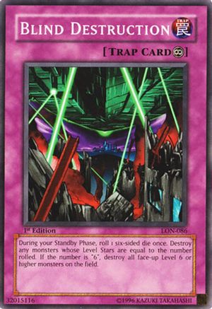 Blind Destruction (LON-086) - Labyrinth of Nightmare Unlimited Labyrinth of Nightmare Yugioh Single  Squirtle Squad Card Shop.