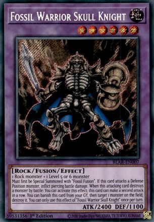 Fossil Warrior Skull Knight (BLAR-EN007) - Battles of Legend: Armageddon 1st Edition Battles of Legend: Armageddon Yugioh Single  Squirtle Squad Card Shop.
