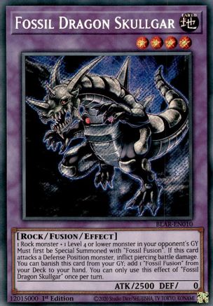 Fossil Dragon Skullgar (BLAR-EN010) - Battles of Legend: Armageddon 1st Edition Battles of Legend: Armageddon Yugioh Single  Squirtle Squad Card Shop.