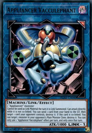 Appliancer Vacculephant (BLAR-EN040) - Battles of Legend: Armageddon 1st Edition Battles of Legend: Armageddon Yugioh Single  Squirtle Squad Card Shop.