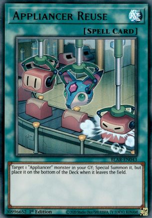 Appliancer Reuse (BLAR-EN043) - Battles of Legend: Armageddon 1st Edition Battles of Legend: Armageddon Yugioh Single  Squirtle Squad Card Shop.