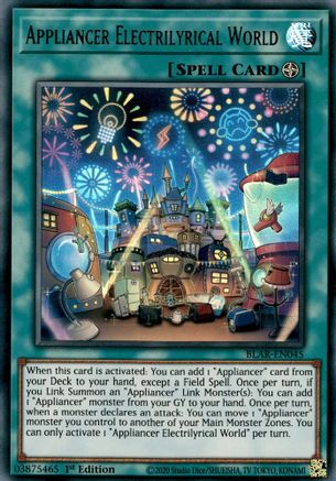 Appliancer Electrilyrical World (BLAR-EN045) - Battles of Legend: Armageddon 1st Edition Battles of Legend: Armageddon Yugioh Single  Squirtle Squad Card Shop.