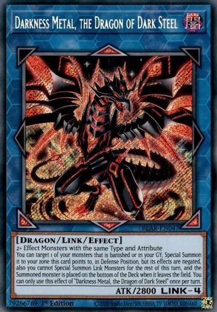 Darkness Metal, the Dragon of Dark Steel (BLAR-EN047) - Battles of Legend: Armageddon 1st Edition Battles of Legend: Armageddon Yugioh Single  Squirtle Squad Card Shop.
