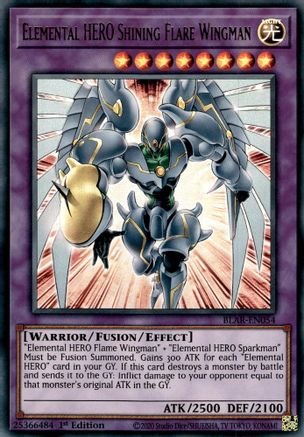 Elemental HERO Shining Flare Wingman (BLAR-EN054) - Battles of Legend: Armageddon 1st Edition Battles of Legend: Armageddon Yugioh Single  Squirtle Squad Card Shop.
