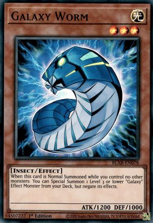 Galaxy Worm (BLAR-EN078) - Battles of Legend: Armageddon 1st Edition Battles of Legend: Armageddon Yugioh Single  Squirtle Squad Card Shop.