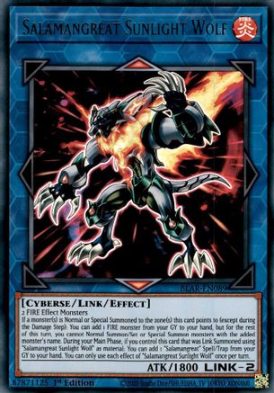 Salamangreat Sunlight Wolf (BLAR-EN089) - Battles of Legend: Armageddon 1st Edition Battles of Legend: Armageddon Yugioh Single  Squirtle Squad Card Shop.